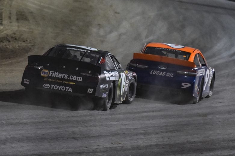 #9: Trevor Huddleston, Ford Fusion, Sunrise Ford, #19: Hailie Deegan, Toyota Camry, Monster / NAPA Power Premium Plus