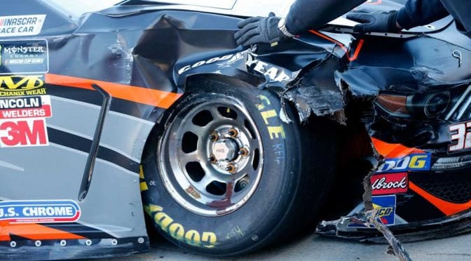 Corey LaJoie suffers brake failure, hard crash in practice