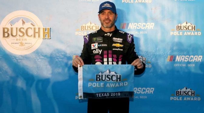 Featured Image for Jimmie Johnson sweeps to Busch Pole, leads Hendrick 1-2-3 in Texas qualifying