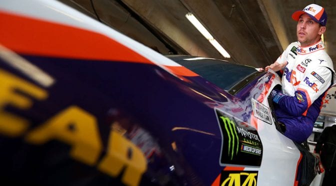 Featured image for Denny Hamlin tops Joe Gibbs Racing 1-2 sweep in final practice at Texas