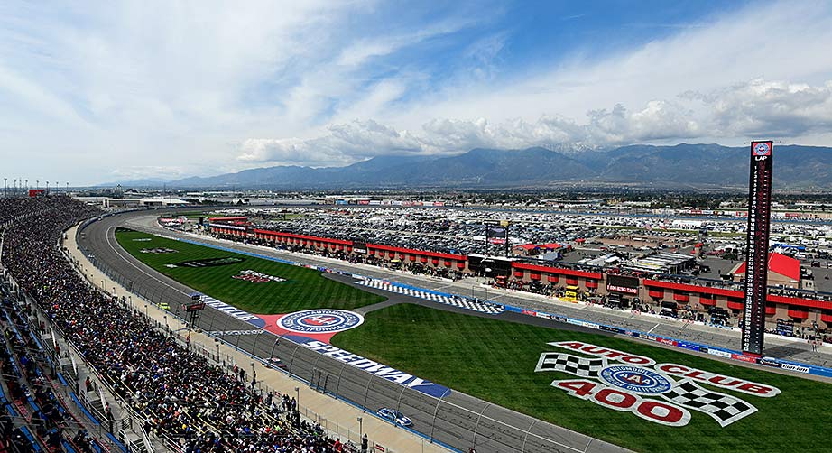 View from the track at Auto Club Speedway