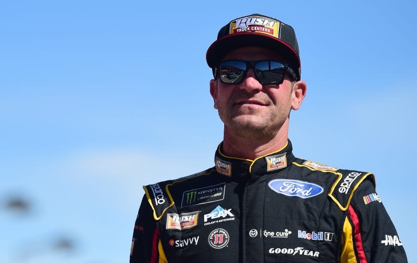 FONTANA, CA - MARCH 15:  Clint Bowyer, driver of the #14 Rush Truck Centers/Haas Automation Ford, walks on the grid during qualifying for the Monster Energy NASCAR Cup Series Auto Club 400 at Auto Club Speedway on March 15, 2019 in Fontana, California.  (Photo by Jared C. Tilton/Getty Images) | Getty Images