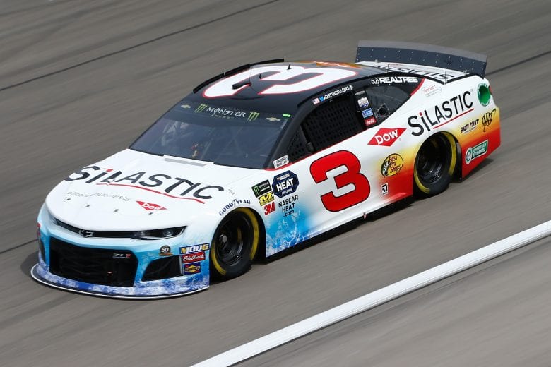 LAS VEGAS, NV - MARCH 01: Austin Dillon, driver of the #3 Dow SILASTIC Silicone Elastomers Chevrolet,  during practice for the Monster Energy NASCAR Cup Series Pennzoil 400 at Las Vegas Motor Speedway on March 1, 2019 in Las Vegas, Nevada.  (Photo by Jonathan Ferrey/Getty Images) | Getty Images