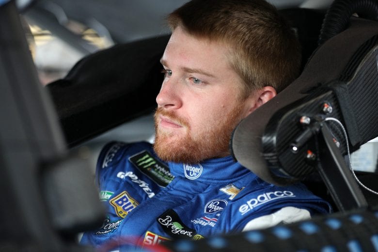 DAYTONA BEACH, FL - FEBRUARY 15: Chris Buescher, driver of the #37 Kleenex Wet Wipes Chevrolet, sits in his car during practice for the Monster Energy NASCAR Cup Series 61st Annual Daytona 500 at Daytona International Speedway on February 15, 2019 in Daytona Beach, Florida. (Photo by Chris Graythen/Getty Images) | Getty Images