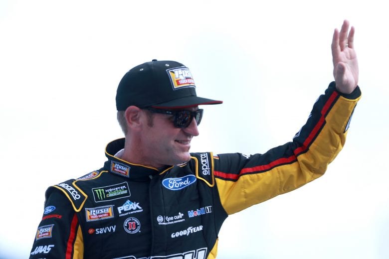 DAYTONA BEACH, FL - FEBRUARY 17:  Clint Bowyer, driver of the #14 Rush Truck Centers/Mobil 1 Ford, is introduced before the Monster Energy NASCAR Cup Series 61st Annual Daytona 500 at Daytona International Speedway on February 17, 2019 in Daytona Beach, Florida.  (Photo by Sean Gardner/Getty Images) | Getty Images