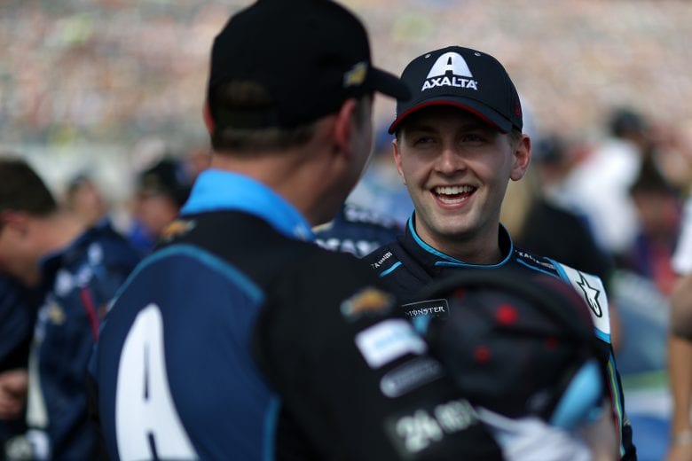 DAYTONA BEACH, FL - FEBRUARY 17: William Byron, driver of the #24 Axalta Chevrolet, and crew chief Chad Knaus stands on the grid during the Monster Energy NASCAR Cup Series 61st Annual Daytona 500 at Daytona International Speedway on February 17, 2019 in Daytona Beach, Florida. (Photo by Chris Graythen/Getty Images) | Getty Images