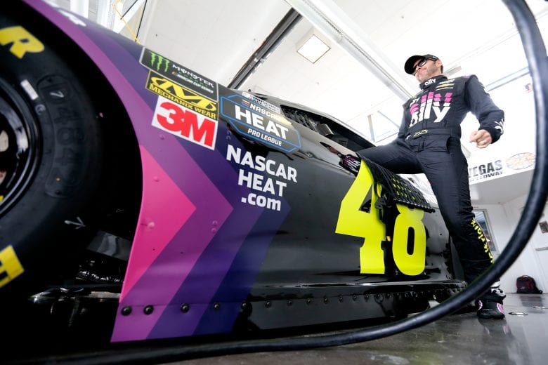 LAS VEGAS, NV - MARCH 01: Jimmie Johnson, driver of the #48 Ally Chevrolet, during practice for the Monster Energy NASCAR Cup Series Pennzoil 400 at Las Vegas Motor Speedway on March 1, 2019 in Las Vegas, Nevada. (Photo by Jonathan Ferrey/Getty Images) | Getty Images