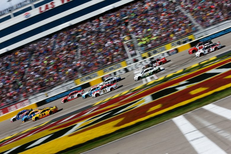 LAS VEGAS, NV - MARCH 03: Ryan Preece, driver of the #47 Kroger Chevrolet, leads a pack of cars during the Monster Energy NASCAR Cup Series Pennzoil Oil 400 at Las Vegas Motor Speedway on March 3, 2019 in Las Vegas, Nevada.  (Photo by Sarah Crabill/Getty Images) | Getty Images
