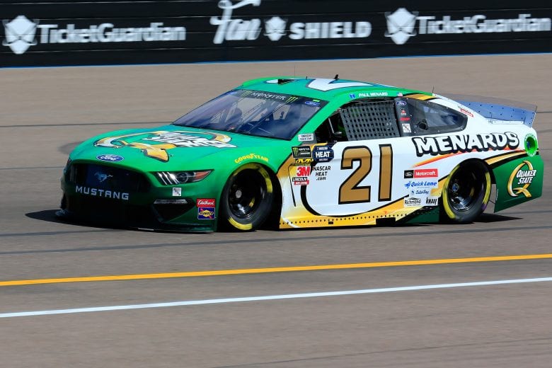 AVONDALE, AZ - MARCH 08: Paul Menard, driver of the #21 Menards/Quaker State Ford, practices for the Monster Energy NASCAR Cup Series TicketGuardian 500 at ISM Raceway on March 8, 2019 in Avondale, Arizona. (Photo by Daniel Shirey/Getty Images) | Getty Images