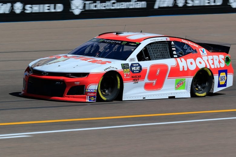 AVONDALE, AZ - MARCH 08: Chase Elliott, driver of the #9 Hooters Chevrolet, practices for the Monster Energy NASCAR Cup Series TicketGuardian 500 at ISM Raceway on March 8, 2019 in Avondale, Arizona. (Photo by Daniel Shirey/Getty Images) | Getty Images