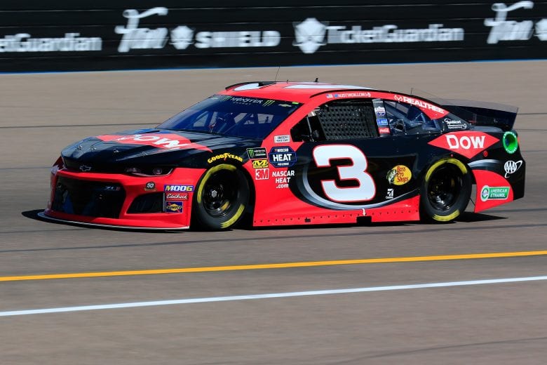 AVONDALE, AZ - MARCH 08: Austin Dillon, driver of the #3 Dow Chevrolet, practices for the Monster Energy NASCAR Cup Series TicketGuardian 500 at ISM Raceway on March 8, 2019 in Avondale, Arizona. (Photo by Daniel Shirey/Getty Images) | Getty Images