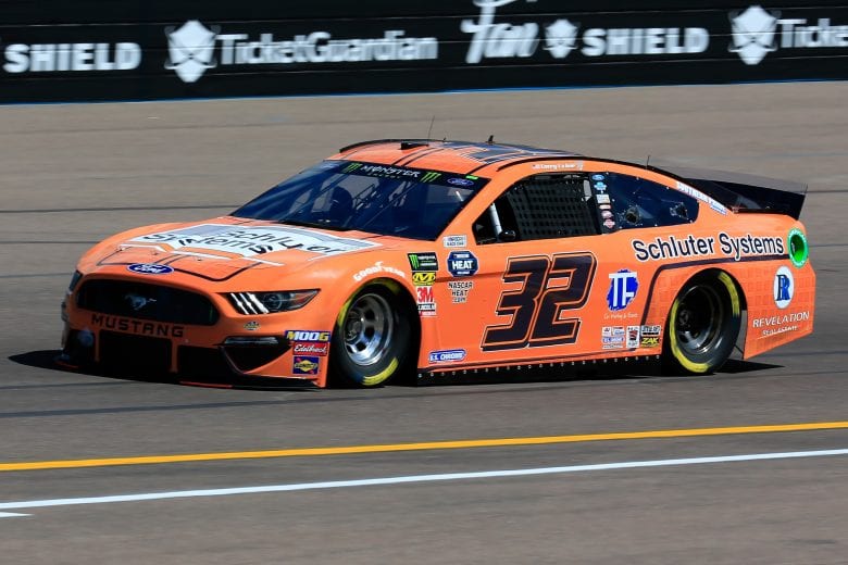 AVONDALE, AZ - MARCH 08: Corey LaJoie, driver of the #32 Schluter Systems Ford, practices for the Monster Energy NASCAR Cup Series TicketGuardian 500 at ISM Raceway on March 8, 2019 in Avondale, Arizona. (Photo by Daniel Shirey/Getty Images) | Getty Images