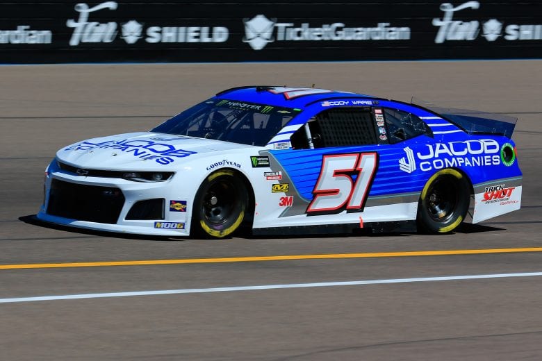 AVONDALE, AZ - MARCH 08: Cody Ware, driver of the #51 Jacob Companies Chevrolet, practices for the Monster Energy NASCAR Cup Series TicketGuardian 500 at ISM Raceway on March 8, 2019 in Avondale, Arizona. (Photo by Daniel Shirey/Getty Images) | Getty Images