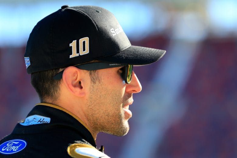 AVONDALE, AZ - MARCH 08: Aric Almirola, driver of the #10 Smithfield Ford, stands on the grid during qualifying for the Monster Energy NASCAR Cup Series TicketGuardian 500 at ISM Raceway on March 8, 2019 in Avondale, Arizona. (Photo by Daniel Shirey/Getty Images) | Getty Images