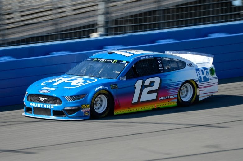 FONTANA, CA - MARCH 15: Ryan Blaney, driver of the #12 PPG Ford, practices for the Monster Energy NASCAR Cup Series Auto Club 400 at Auto Club Speedway on March 15, 2019 in Fontana, California. (Photo by Robert Laberge/Getty Images) | Getty Images
