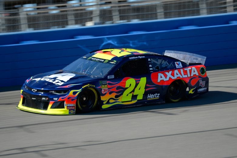 FONTANA, CA - MARCH 15: William Byron, driver of the #24 Axalta Chevrolet, practices for the Monster Energy NASCAR Cup Series Auto Club 400 at Auto Club Speedway on March 15, 2019 in Fontana, California. (Photo by Robert Laberge/Getty Images) | Getty Images