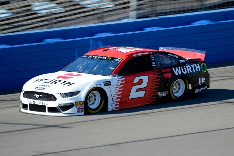 FONTANA, CA - MARCH 15: Brad Keselowski, driver of the #2 Wurth Ford, practices for the Monster Energy NASCAR Cup Series Auto Club 400 at Auto Club Speedway on March 15, 2019 in Fontana, California. (Photo by Robert Laberge/Getty Images) | Getty Images