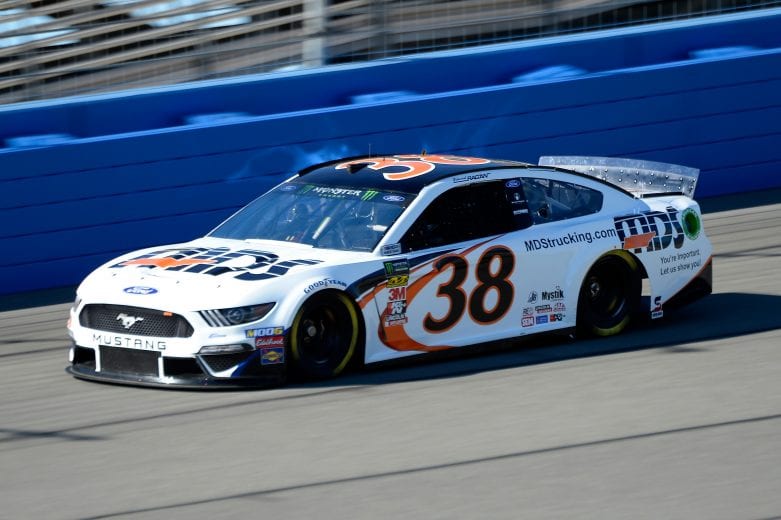 FONTANA, CA - MARCH 15: David Ragan, driver of the #38 MDS Trucking Ford, practices for the Monster Energy NASCAR Cup Series Auto Club 400 at Auto Club Speedway on March 15, 2019 in Fontana, California. (Photo by Robert Laberge/Getty Images) | Getty Images