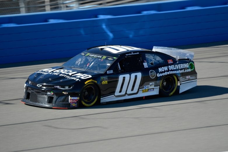 FONTANA, CA - MARCH 15: Landon Cassill, driver of the #00 Manscaped Chevrolet, practices for the Monster Energy NASCAR Cup Series Auto Club 400 at Auto Club Speedway on March 15, 2019 in Fontana, California. (Photo by Robert Laberge/Getty Images) | Getty Images