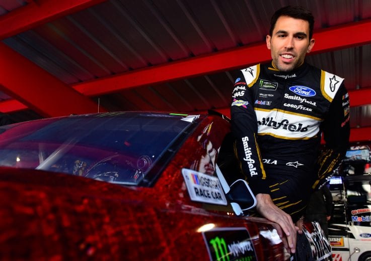 MARTINSVILLE, VA - MARCH 23:  Aric Almirola, driver of the #10 SHAZAMSmithfield Ford, climbs into his car during practice for the Monster Energy NASCAR Cup Series STP 500 at Martinsville Speedway on March 23, 2019 in Martinsville, Virginia.  (Photo by Jared C. Tilton/Getty Images) | Getty Images