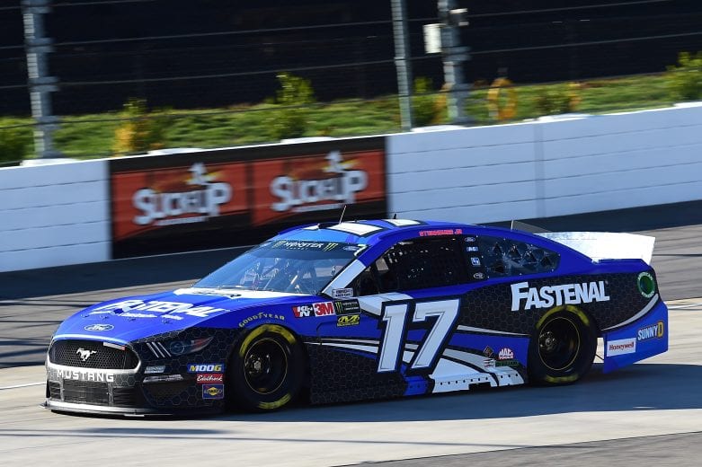 MARTINSVILLE, VA - MARCH 23: Ricky Stenhbouse Jr., driver of the #17 Fastenal Ford, drives during practice for the Monster Energy NASCAR Cup Series STP 500 at Martinsville Speedway on March 23, 2019 in Martinsville, Virginia. (Photo by Jared C. Tilton/Getty Images) | Getty Images