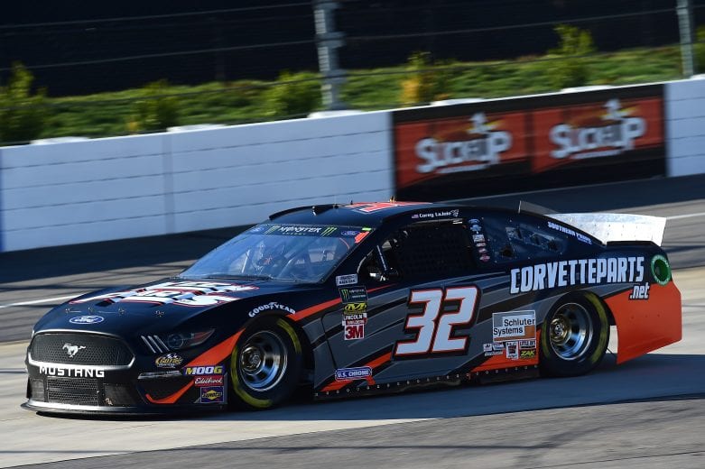 MARTINSVILLE, VA - MARCH 23: Corey LaJoie, driver of the #32 CorvetteParts.net Ford, drives during practice for the Monster Energy NASCAR Cup Series STP 500 at Martinsville Speedway on March 23, 2019 in Martinsville, Virginia. (Photo by Jared C. Tilton/Getty Images) | Getty Images