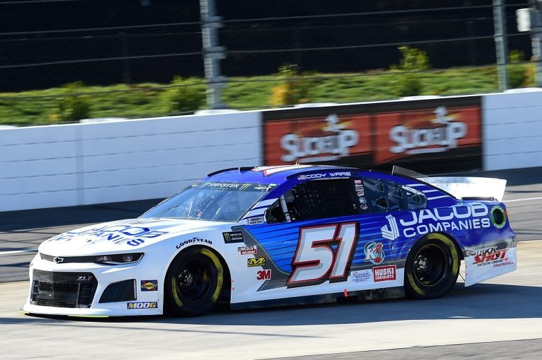MARTINSVILLE, VA - MARCH 23: Cody Ware, driver of the #51 Jacob Companies Chevrolet, drives during practice for the Monster Energy NASCAR Cup Series STP 500 at Martinsville Speedway on March 23, 2019 in Martinsville, Virginia. (Photo by Jared C. Tilton/Getty Images) | Getty Images