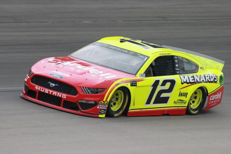 FORT WORTH, TX - MARCH 29:  Ryan Blaney, driver of the #12 Menards/Cardell Cabinetry Ford, practices for the Monster Energy NASCAR Cup Series O'Reilly Auto Parts 500 at Texas Motor Speedway on March 29, 2019 in Fort Worth, Texas.  (Photo by Matt Sullivan/Getty Images) | Getty Images