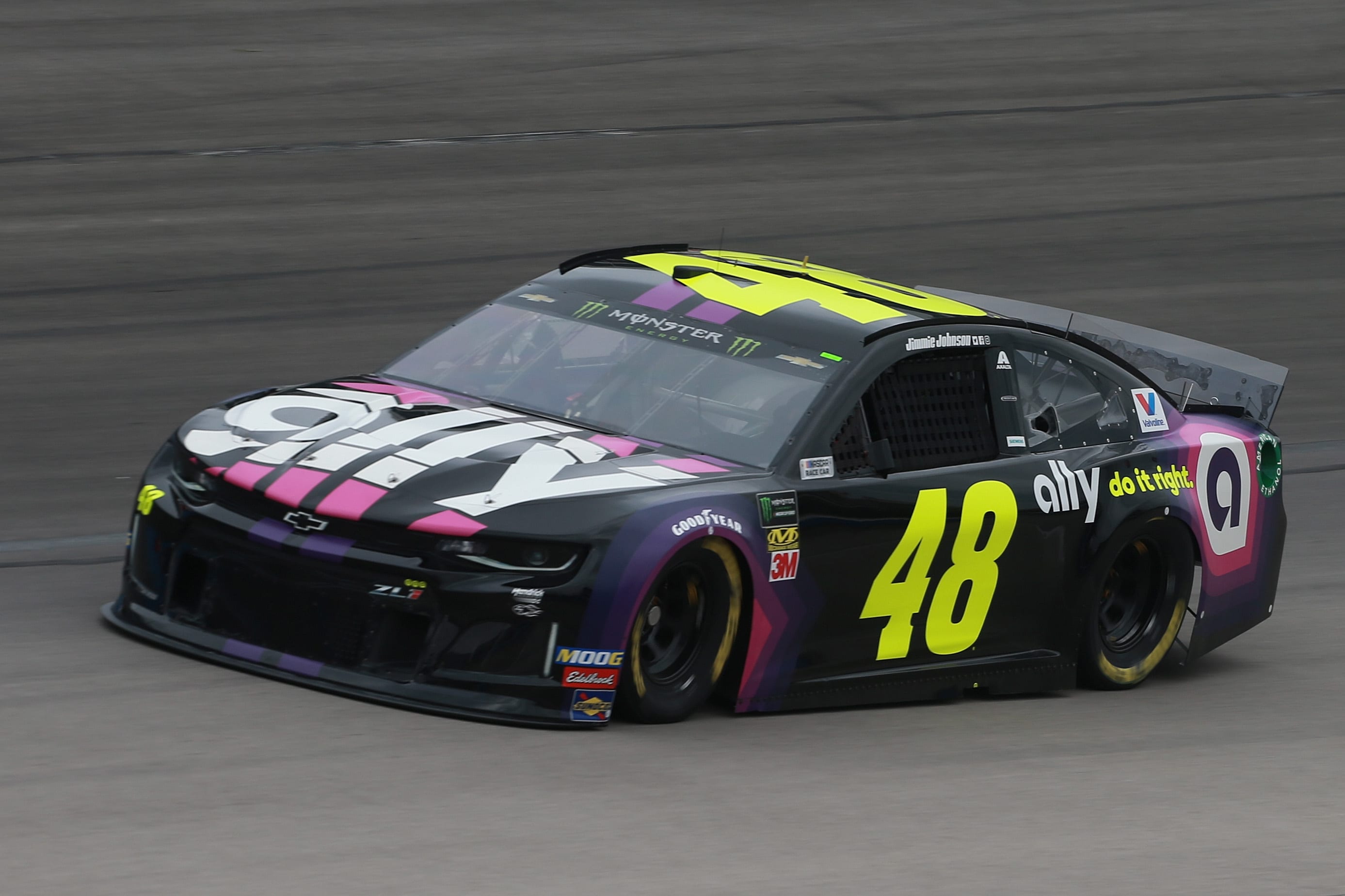FORT WORTH, TX - MARCH 29:  Jimmie Johnson, driver of the #48 Ally Chevrolet, practices for the Monster Energy NASCAR Cup Series O'Reilly Auto Parts 500 at Texas Motor Speedway on March 29, 2019 in Fort Worth, Texas.  (Photo by Matt Sullivan/Getty Images) | Getty Images