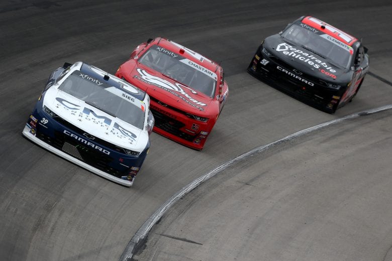 FORT WORTH, TX - MARCH 30: Ryan Sieg, driver of the #39 RSS Racing Chevrolet, leads a pack of cars during the NASCAR Xfinity Series My Bariatric Solutions 300 at Texas Motor Speedway on March 30, 2019 in Fort Worth, Texas. (Photo by Matt Sullivan/Getty Images) | Getty Images