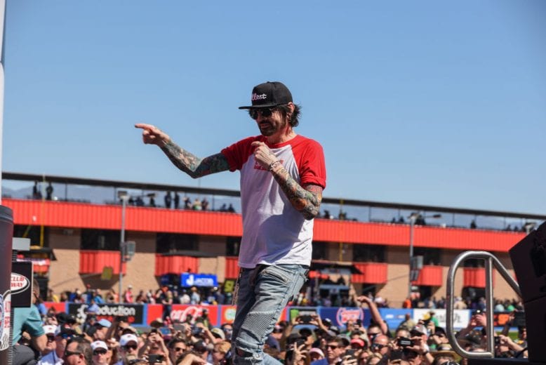 FONTANA, CA - MARCH 17: Tommy Lee attends the Monster Energy NASCAR Cup Series race at Auto Club Speedway at Auto Club Speedway on March 17, 2019 in Fontana, California. (Photo by Presley Ann/Getty Images) | Getty Images