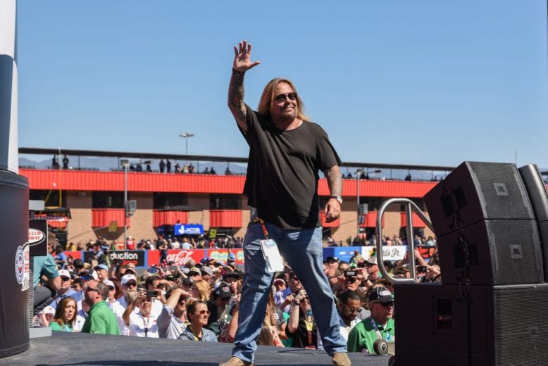 FONTANA, CA - MARCH 17: Vince Neil attends the Monster Energy NASCAR Cup Series race at Auto Club Speedway at Auto Club Speedway on March 17, 2019 in Fontana, California. (Photo by Presley Ann/Getty Images) | Getty Images