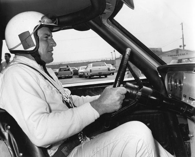 UNKNOWN — 1966:  Marvin Panch ran his final season on the NASCAR Cup circuit during the year before retiring as a driver.  He started the year with the Wood Brothers team that he had been with since 1962.  But Ford withdrew factory support after the Atlanta 500 in late March in a rules dispute with NASCAR, leaving the Wood Brothers, and Panch, on the sidelines.  Panch returned for the World 600 at Charlotte Motor Speedway on May 22nd and won the final Cup race of his career driving a Plymouth for Petty Enterprises.  He finished out his last year of Cup racing with several more starts for Petty and also for Tom Freidkin.  (Photo by ISC Images & Archives via Getty Images)