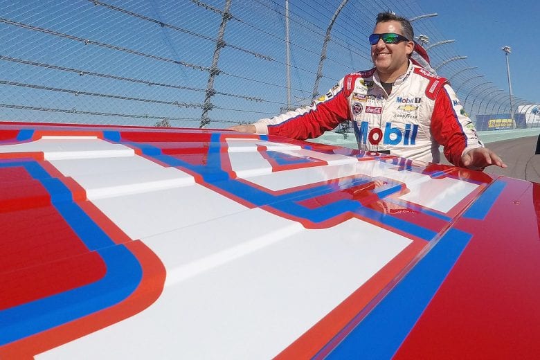 HOMESTEAD, FL - NOVEMBER 20:  Tony Stewart, driver of the #14 Always a Racer/Mobil 1 Chevrolet, waves to the fans prior to the start of the NASCAR Sprint Cup Series Ford EcoBoost 400 at Homestead-Miami Speedway on November 20, 2016 in Homestead, Florida.  (Photo by Chris Graythen/Getty Images) | Getty Images