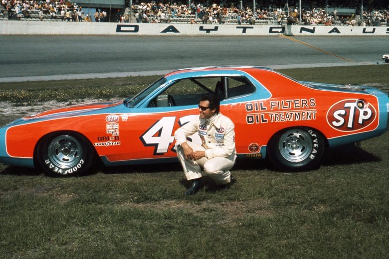 DAYTONA BEACH, FL - 1975: Richard Petty won the NASCAR Cup Series points title, amidst a revamped system whereby each race on the schedule, for the first time in series history, awarded an equal number of points for the winner. (Photo by ISC Archives via Getty Images)