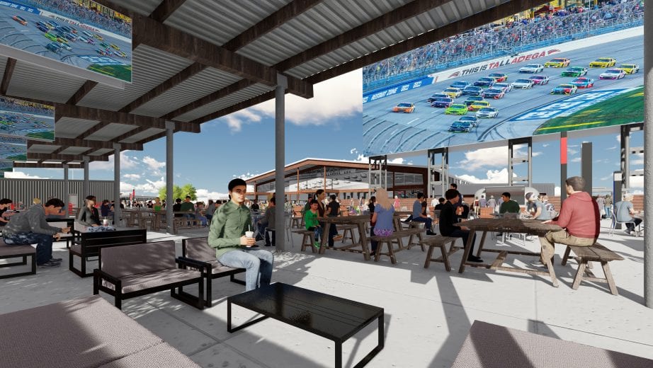 Renderings of the new Talladega Garage Experience | NASCAR.com