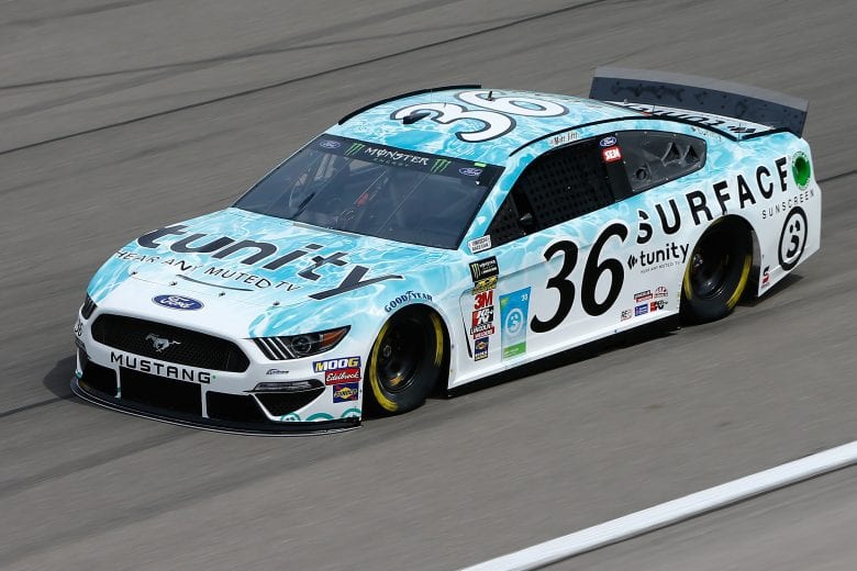 LAS VEGAS, NV - MARCH 01: Matt Tifft, driver of the #36 Surface Sunscreen/Tunity Ford,  during practice for the Monster Energy NASCAR Cup Series Pennzoil 400 at Las Vegas Motor Speedway on March 1, 2019 in Las Vegas, Nevada.  (Photo by Jonathan Ferrey/Getty Images) | Getty Images