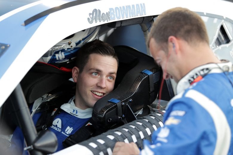 RICHMOND, VA - APRIL 13: Alex Bowman, driver of the #88 Nationwide Chevrolet, sits in his car before the Monster Energy NASCAR Cup Series Toyota Owners 400 at Richmond Raceway on April 13, 2019 in Richmond, Virginia. (Photo by Donald Page/Getty Images) | Getty Images