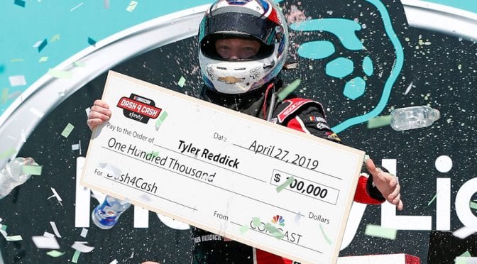 Featured image for Tyler Reddick rallies for MoneyLion 300 victory