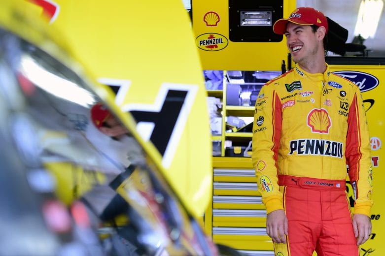 FORT WORTH, TX - MARCH 29: Joey Logano, driver of the #22 Shell Pennzoil Ford, looks on during practice for the Monster Energy NASCAR Cup Series O'Reilly Auto Parts 500 at Texas Motor Speedway on March 29, 2019 in Fort Worth, Texas. (Photo by Jared C. Tilton/Getty Images) | Getty Images