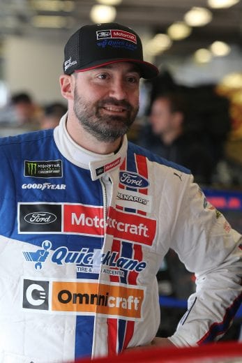 DAYTONA BEACH, FL - FEBRUARY 09:  Paul Menard, driver of the #21 Motorcraft/Quick Lasne Tire & Auto Center Fordistands in the garage area  during practice for the Monster Energy NASCAR Cup Series 61st Annual Daytona 500 at Daytona International Speedway on February 9, 2019 in Daytona Beach, Florida.  (Photo by Jerry Markland/Getty Images) | Getty Images