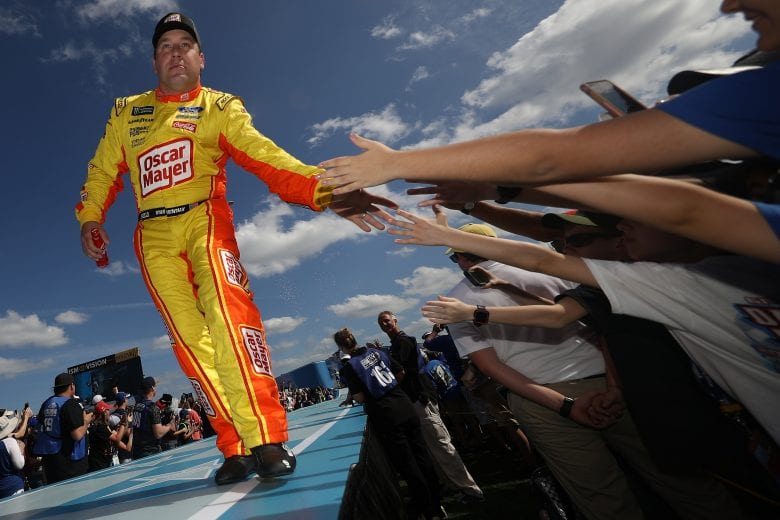 DAYTONA BEACH, FL - FEBRUARY 17: Ryan Newman, driver of the #6 Oscar Mayer Deli Fresh Ford, is introduced during the Monster Energy NASCAR Cup Series 61st Annual Daytona 500 at Daytona International Speedway on February 17, 2019 in Daytona Beach, Florida. (Photo by Chris Graythen/Getty Images) | Getty Images