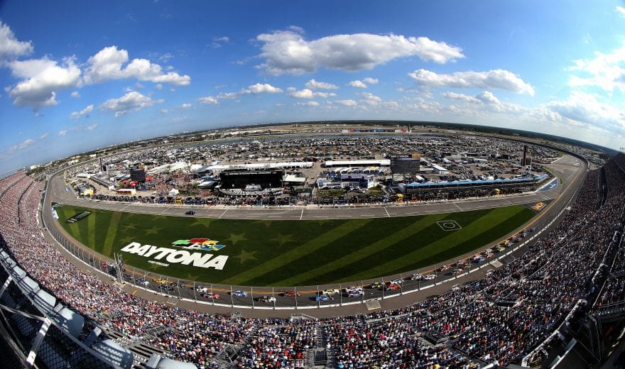 DAYTONA BEACH, FL - FEBRUARY 17:  A general view of racing during the Monster Energy NASCAR Cup Series 61st Annual Daytona 500 at Daytona International Speedway on February 17, 2019 in Daytona Beach, Florida.  (Photo by Brian Lawdermilk/Getty Images) | Getty Images