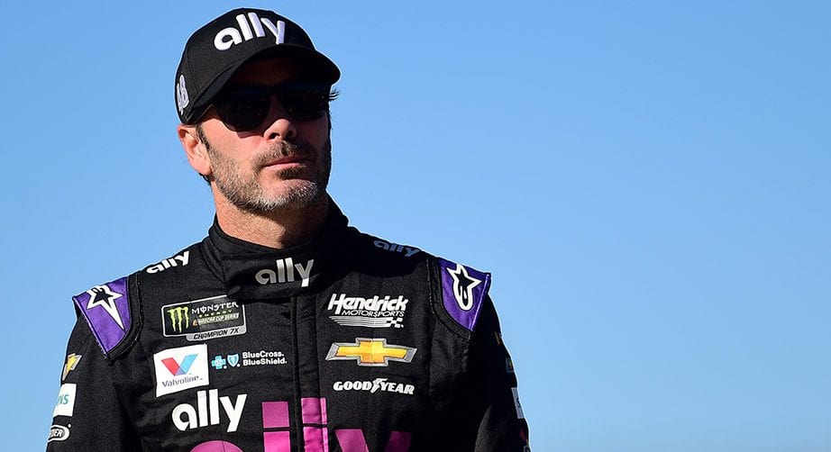 Jimmie Johnson looks on at Martinsville.