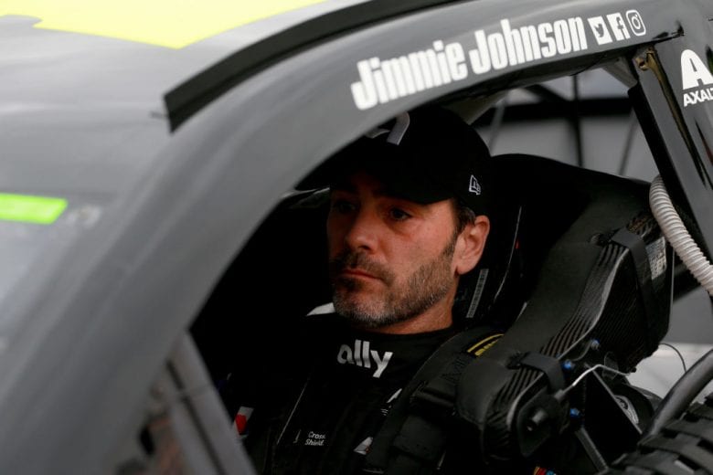 FORT WORTH, TX - MARCH 29: Jimmie Johnson, driver of the #48 Ally Chevrolet, sits in his car during qualifying for the Monster Energy NASCAR Cup Series O'Reilly Auto Parts 500 at Texas Motor Speedway on March 29, 2019 in Fort Worth, Texas. (Photo by Matt Sullivan/Getty Images) | Getty Images