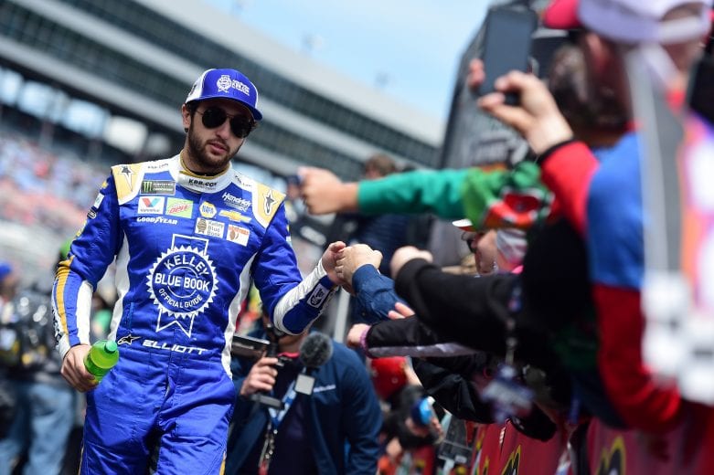 FORT WORTH, TX - MARCH 31: Chase Elliott, driver of the #9 Kelley Blue Book Chevrolet, is introduced prior to the Monster Energy NASCAR Cup Series O'Reilly Auto Parts 500 at Texas Motor Speedway on March 31, 2019 in Fort Worth, Texas. (Photo by Jared C. Tilton/Getty Images) | Getty Images