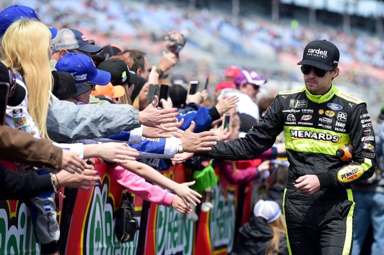 FORT WORTH, TX - MARCH 31: Ryan Blaney, driver of the #12 Menards/Cardell Cabinetry Ford, is introduced prior to the Monster Energy NASCAR Cup Series O'Reilly Auto Parts 500 at Texas Motor Speedway on March 31, 2019 in Fort Worth, Texas. (Photo by Jared C. Tilton/Getty Images) | Getty Images