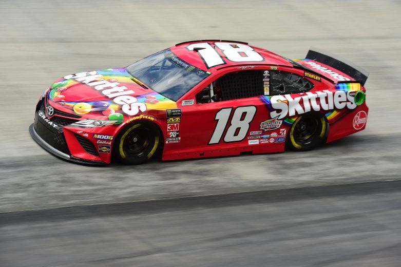 BRISTOL, TN - APRIL 05: Kyle Busch, driver of the #18 Skittles Toyota, practices for the Monster Energy NASCAR Cup Series Food City 500 at Bristol Motor Speedway on April 5, 2019 in Bristol, Tennessee. (Photo by Jared C. Tilton/Getty Images) | Getty Images