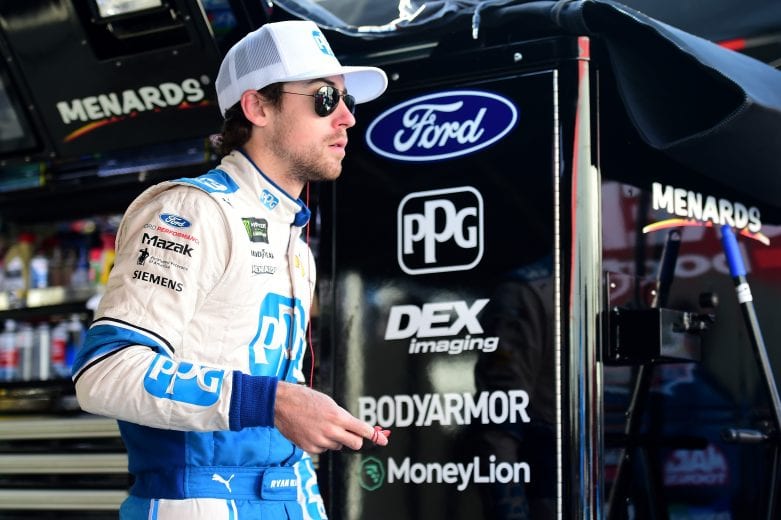 BRISTOL, TN - APRIL 06:  Ryan Blaney, driver of the #12 PPG Ford, stands in the garage area during practice for the Monster Energy NASCAR Cup Series Food City 500 at Bristol Motor Speedway on April 6, 2019 in Bristol, Tennessee.  (Photo by Jared C. Tilton/Getty Images) | Getty Images
