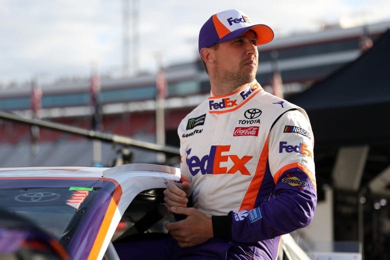 BRISTOL, TN - APRIL 06:  Denny Hamlin, driver of the #11 FedEx Freight Toyota, prepares to drive during practice for the Monster Energy NASCAR Cup Series Food City 500 at Bristol Motor Speedway on April 6, 2019 in Bristol, Tennessee.  (Photo by Chris Graythen/Getty Images) | Getty Images
